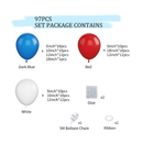 GREMAG Balloon Garland Kit Red White and Blue Balloon Garland Arch Kit 96 Pcs 18 12 10 5 Inch Latex Balloons for 4th of July Independence
