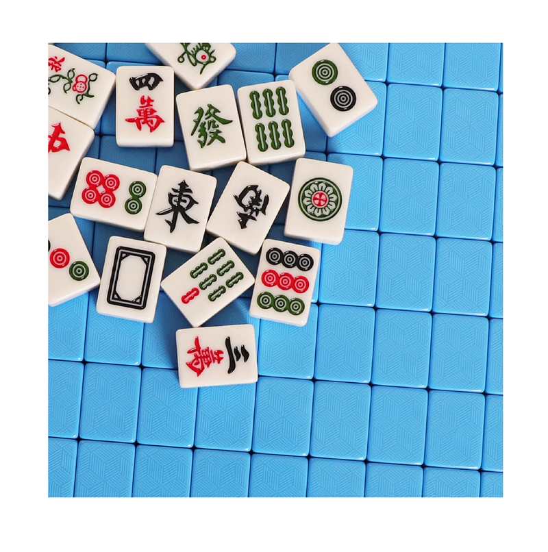 GUSTARIA Chinese Mahjong Set, Mahjong Game Set with 146 Numbered Large  Tiles (1.5, Green), Mahjongg Tiles Set with Brown Carrying Case (Mah  Jongg