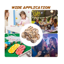 Gadpiparty 10 Pcs Wooden Dice Wooden D6 Six Sided Dice Game Dice Set Standard Game Dice Math Dice Mini Dices Table Dice Game Props for Classroom