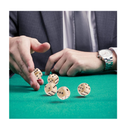 Gadpiparty 10 Pcs Wooden Dice Wooden D6 Six Sided Dice Game Dice Set Standard Game Dice Math Dice Mini Dices Table Dice Game Props for Classroom