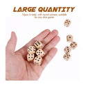 Gadpiparty 10 Pcs Wooden Dice Wooden D6 Six Sided Dice Game Dice Set Standard Game Dice Math Dice Mini Dices Table Dice Game Props for Classroom