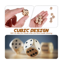 Gadpiparty 10 Pcs Wooden Dice Wooden D6 Six Sided Dice Game Dice Set Standard Game Dice Math Dice Mini Dices Table Dice Game Props for Classroom