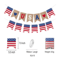 4th of July Banner Decorations Patriotic Decorations Independence Day Banner American Flag Banner Red White and Blue Decorations for 4th of july decorations outdoor Indoor