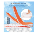 Steppers Insoles for Men Women Adjustable Size 4D Memory Foam Cloud Soles Arch Support Improved Posture