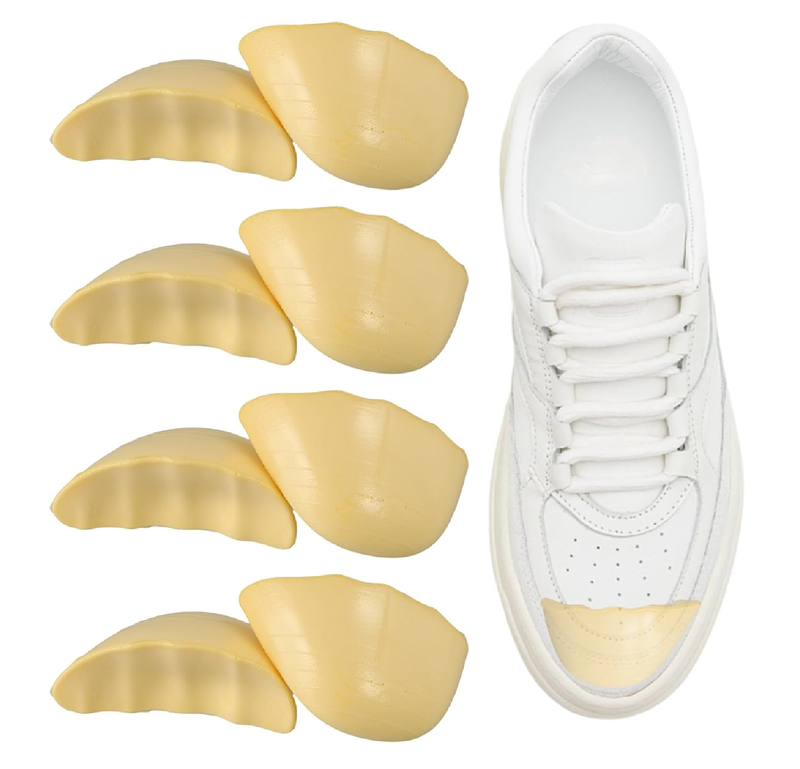 4 Pairs Shoe Toe Filler Inserts for Loose Shoes, Memory Foam Cushion, Fits Men and Women