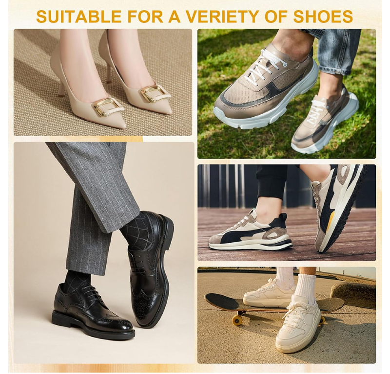 4 Pairs Shoe Toe Filler Inserts for Loose Shoes, Memory Foam Cushion, Fits Men and Women