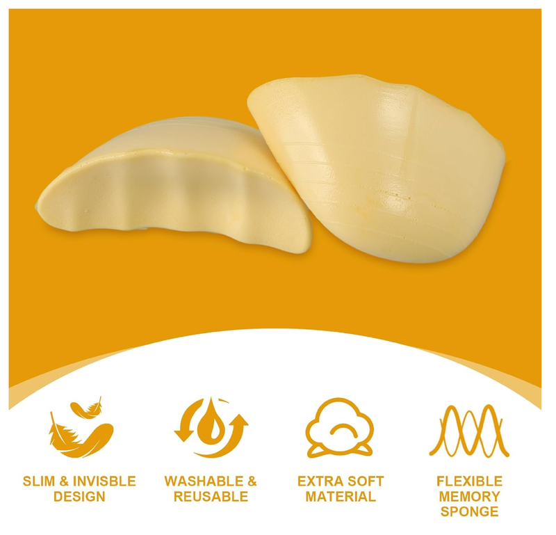 4 Pairs Shoe Toe Filler Inserts for Loose Shoes, Memory Foam Cushion, Fits Men and Women