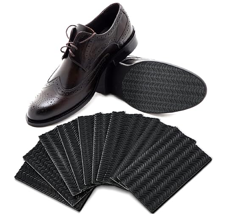 10 Pcs Shoe Grips on Bottom of Shoes 3.1 x 5.1 Inch Non Slip Pads Anti Skid Boots Treads Adhesive Sole Protector for Women Men