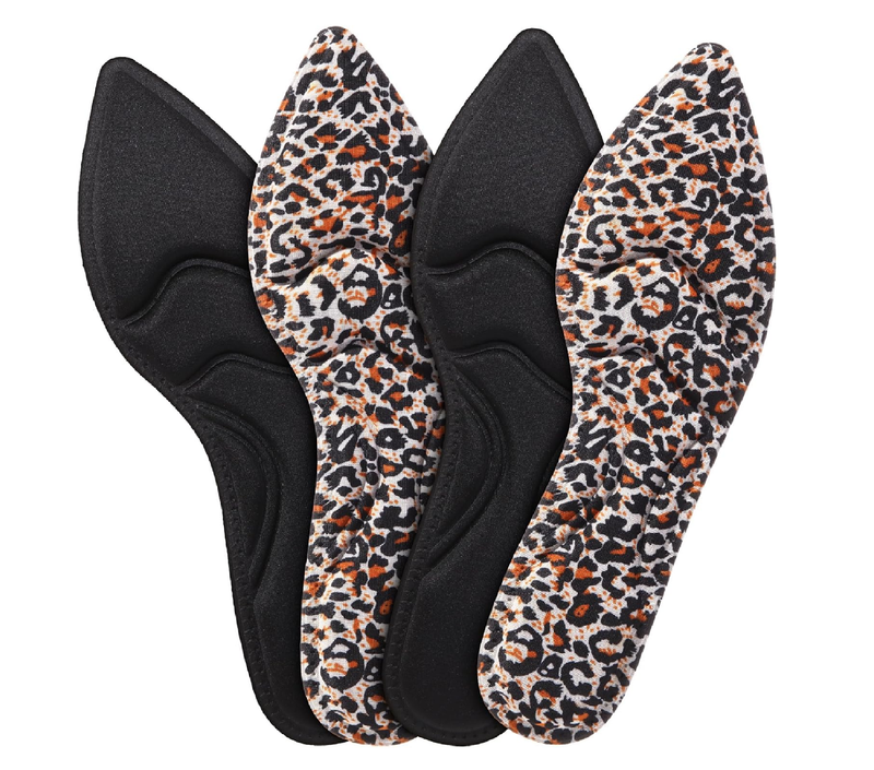 4 Pairs High Heel Insoles Breathable Shoe Pads 10.03 Inch Boot Inserts Foot Cushion Comfort Sponge Insert for Women