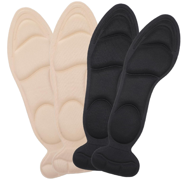 Giantree 2 Pairs of High Heel Insoles, Insole with Heel Grip, Sponge Insoles with Highs Heels Pads,