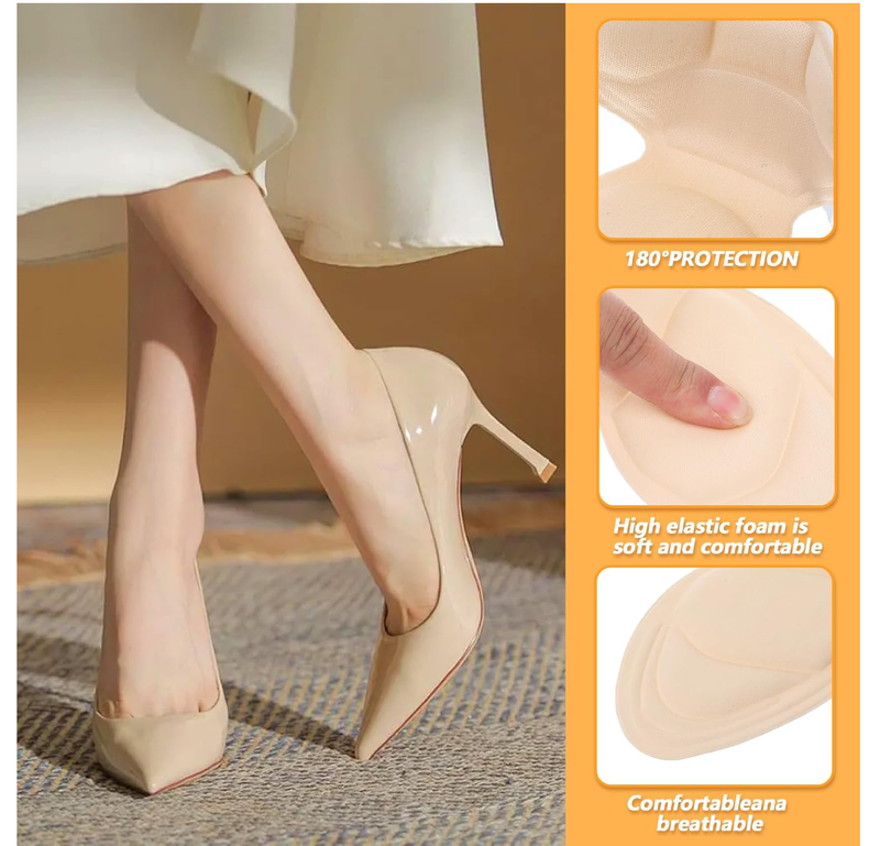 Giantree 2 Pairs of High Heel Insoles, Insole with Heel Grip, Sponge Insoles with Highs Heels Pads,