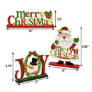 Gift Boutique 6 Christmas Table Decorations for Dinner Party Coffee Table Snowman Santa Reindeer Noel Joy Believe Merry Christmas Happy Holidays Centerpiece