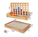 Glintoper Shut The Box & 4 in a Row Tables Game Set Classic Wood Dice Game with Numbers & Line Up 4 Game for Kids Family