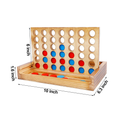 Glintoper Tic Tac Toe & 4 in a Row Tables Game Set Classic Board Line Up 4 Game for Living Room Rustic Table Decor and Use as Game Top Wood Guest Room Decor Strategy Board Games for Families