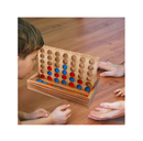 Glintoper Tic Tac Toe & 4 in a Row Tables Game Set Classic Board Line Up 4 Game for Living Room Rustic Table Decor and Use as Game Top Wood Guest Room Decor Strategy Board Games for Families