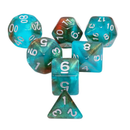 Glowing DND Glitter Dice Set Glow in The Dark Red and Blue Glitter D&D Dice for Role Playing Game Dungeons and Dragons RPGs and Other Table Games