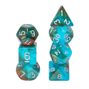 Glowing DND Glitter Dice Set Glow in The Dark Red and Blue Glitter D&D Dice for Role Playing Game Dungeons and Dragons RPGs and Other Table Games