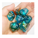 Glowing DND Glitter Dice Set Glow in The Dark Red and Blue Glitter D&D Dice for Role Playing Game Dungeons and Dragons RPGs and Other Table Games