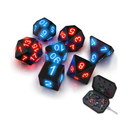 Glowing Dice Set 7Pcs Light Up Dice Polyhedron with Charging Box USB Rechargeable Electronic Dice Luminous DND Dice Glowing in The Darkness