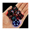 Glowing Dice Set 7Pcs Light Up Dice Polyhedron with Charging Box USB Rechargeable Electronic Dice Luminous DND Dice Glowing in The Darkness