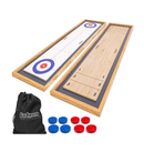 GoSports Shuffleboard and Curling 2 in 1 Board Games  Classic Tabletop or Giant Size  Choose Your Style
