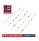 Gonoelec 41 Piece 12 Inch Bamboo Pick Up Sticks Game Classic Table Game Fun Family Board Game Gift for Adults and Kids