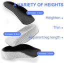 3 Pairs Height Increase Insoles, Heel Lifts for Shoes, Inserts for Men and Women,