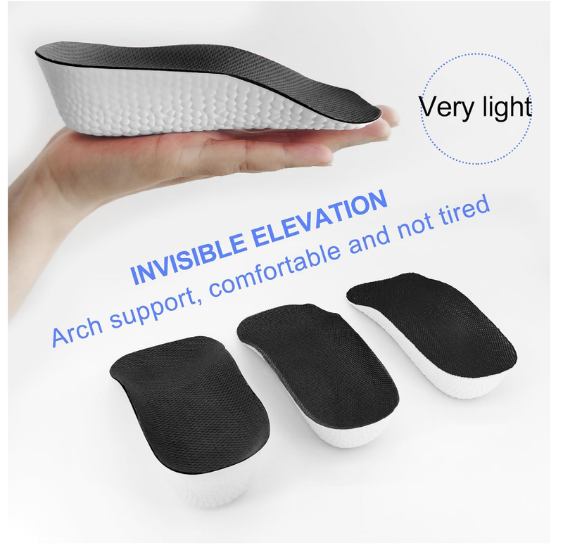 3 Pairs Height Increase Insoles, Heel Lifts for Shoes, Inserts for Men and Women,