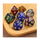 Grajar DND Dice Set 42 Pcs polyhedral dice Set with 6 Colorful Animal Pattern Dice Bag and PU Leather and Velvet dice Tray for Dungeons and Dragons D&D RPG MTG Table Games Starry Sky