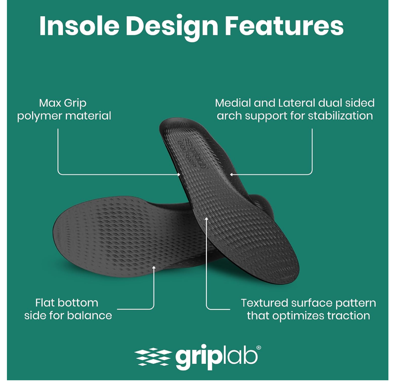 GripLab Ultimate Golf Grip Insoles - Non Slip Rubber Grip & Traction Design for Golfers
