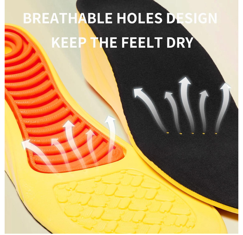 Height Increase Insoles 2/3/5CM Invisible Shoe Lifts Height Boosters Elevator Inserts Shock