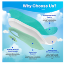 Supercritical Foaming Arch Support Inserts for Men Women, Lightweight Running Sport Insoles,