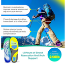Upgraded Plantar Fasciitis Insoles, 240lbs Heavy Duty Work Boot Insoles for Men, Arch Support Orthotics Inserts, Athletic Gel Shoe Inserts for Pain Relief,