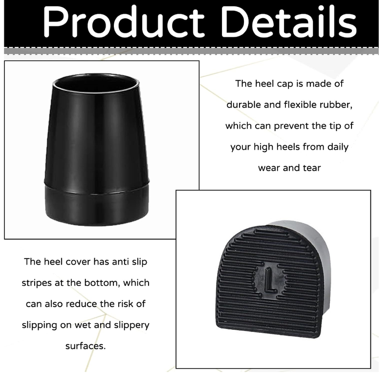 8 Pcs Heel Covers for High Heel Shoes,Caps for High,Protectors,Caps,Protectors for Shoes,Covers,for Weddings, Races,