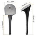 HARFINGTON 1pair Heel Repair Replacement 1.77"x5.12" High Stiletto Heel DIY for Women Shoe, Black