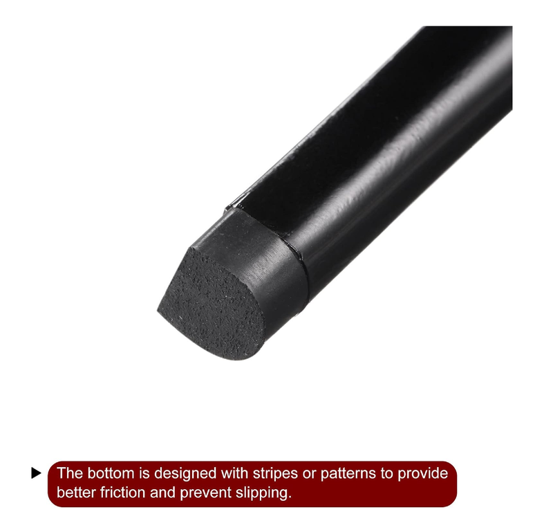 HARFINGTON 1pair Heel Repair Replacement 1.77"x5.12" High Stiletto Heel DIY for Women Shoe, Black