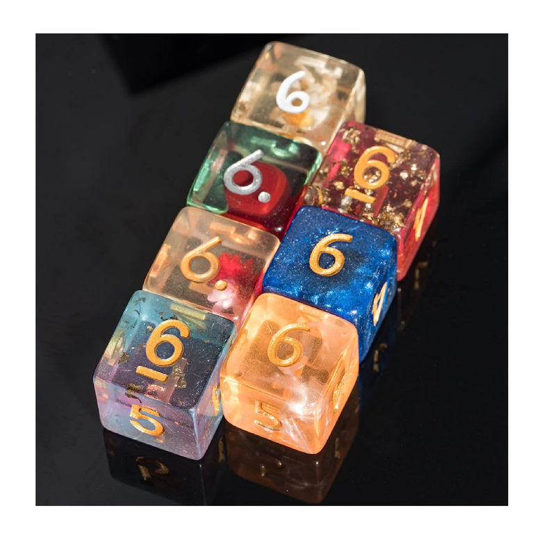 HDdais 10 Pack of D6 Dice Random Color D6 Polyhedral Dice 6 Sided D&D Dice for DND RPG MTG Table Games Dungeons and Dragons Dice