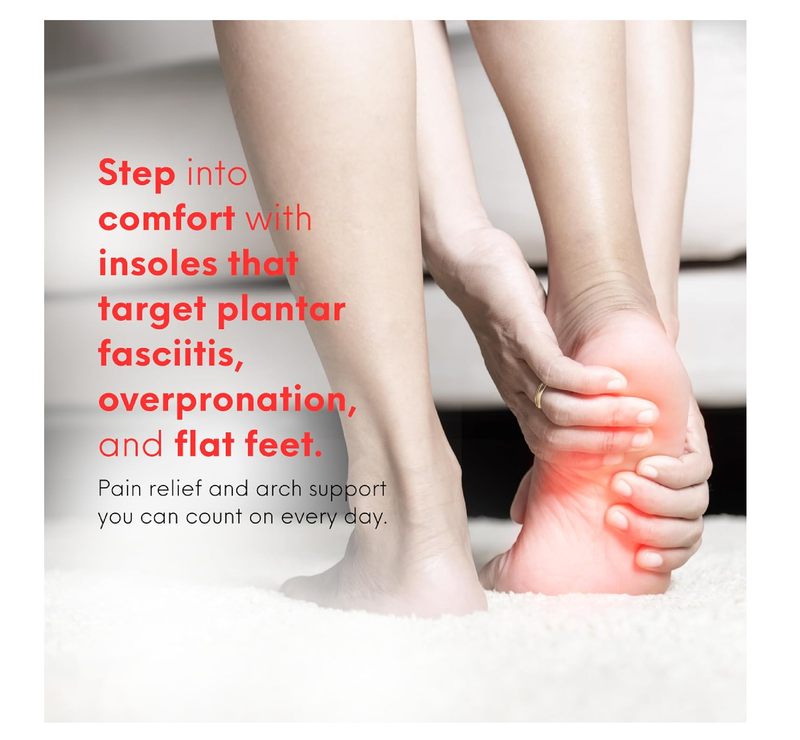 HANDARTE Leather Orthotic Insoles for Women | Arch Support Inserts for Flat Feet,