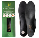 HANDARTE Leather Plantar Fasciitis Insoles | High Arch Support Inserts for Women | Overpronation Insoles for Flat Feet & Metatarsalgia Relief