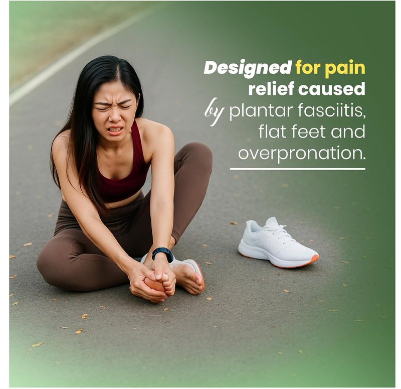 HANDARTE Leather Plantar Fasciitis Insoles | High Arch Support Inserts for Women | Overpronation Insoles for Flat Feet & Metatarsalgia Relief