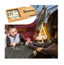 HIBONIA Dominoes Set-28 Piece Double 6 Ivory Domino Tiles Set Classic Numbers Table Game with Wooden Carrying Storage Case