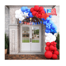 HOUSE OF PARTY Red White and Blue Balloon Garland Kit 110 Pcs 4th of July Balloons Arch for Independence Day Nautical Party Baseball Veteran & Patriotic Theme Decorations