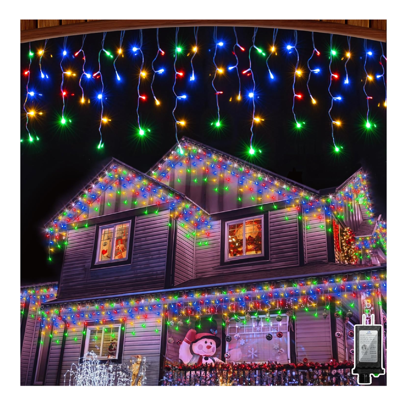 HRANBOTY 132 FT LED Christmas Lights with 280 Drops, 980 LED Indoor Outdoor Christmas Decorations