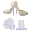 High Heel Protectors, Shoe Heels Savers Stopper for Women's Shoes, Perfect for Weddings, Races, Formal Occasions,Small/Middle/Large, 3 Pairs (Clear)