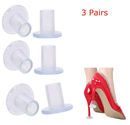 High Heel Protectors, Shoe Heels Savers Stopper for Women's Shoes, Perfect for Weddings, Races, Formal Occasions,Small/Middle/Large, 3 Pairs (Clear)