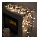 Halloween Garland with Lights, Hypestar 6FT Halloween Decorations indoor Black Garland with 48 Orange LEDs for Porch, Mantle, and Wall Decor