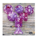 DND Dice 7Pieces DND Polyhedral Dice Set Purple Blue White Translucent Mixed Polyhedral DND Dice for Dungeons and Dragons RPG MTG Role Playing Table Games