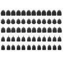 60PCS Heel Tips for High Sheel, 5 Size Heel Replacement Tips, PU Material Shoe Caps Repair Kit, Lower Noise (Black)