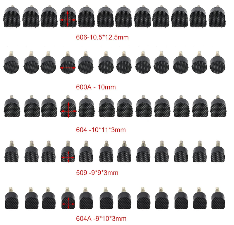 60PCS Heel Tips for High Sheel, 5 Size Heel Replacement Tips, PU Material Shoe Caps Repair Kit, Lower Noise (Black)
