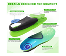 Plantar Fasciitis Insoles Shoe Inserts for Men Women, 240lbs Heavy Duty Arch Support Inserts for Pain Relief,